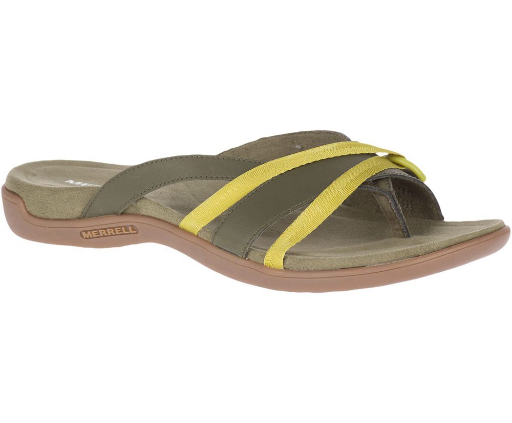 Merrell Sandals Olive - District Kindra Thong - Womens 61BZIUTQO